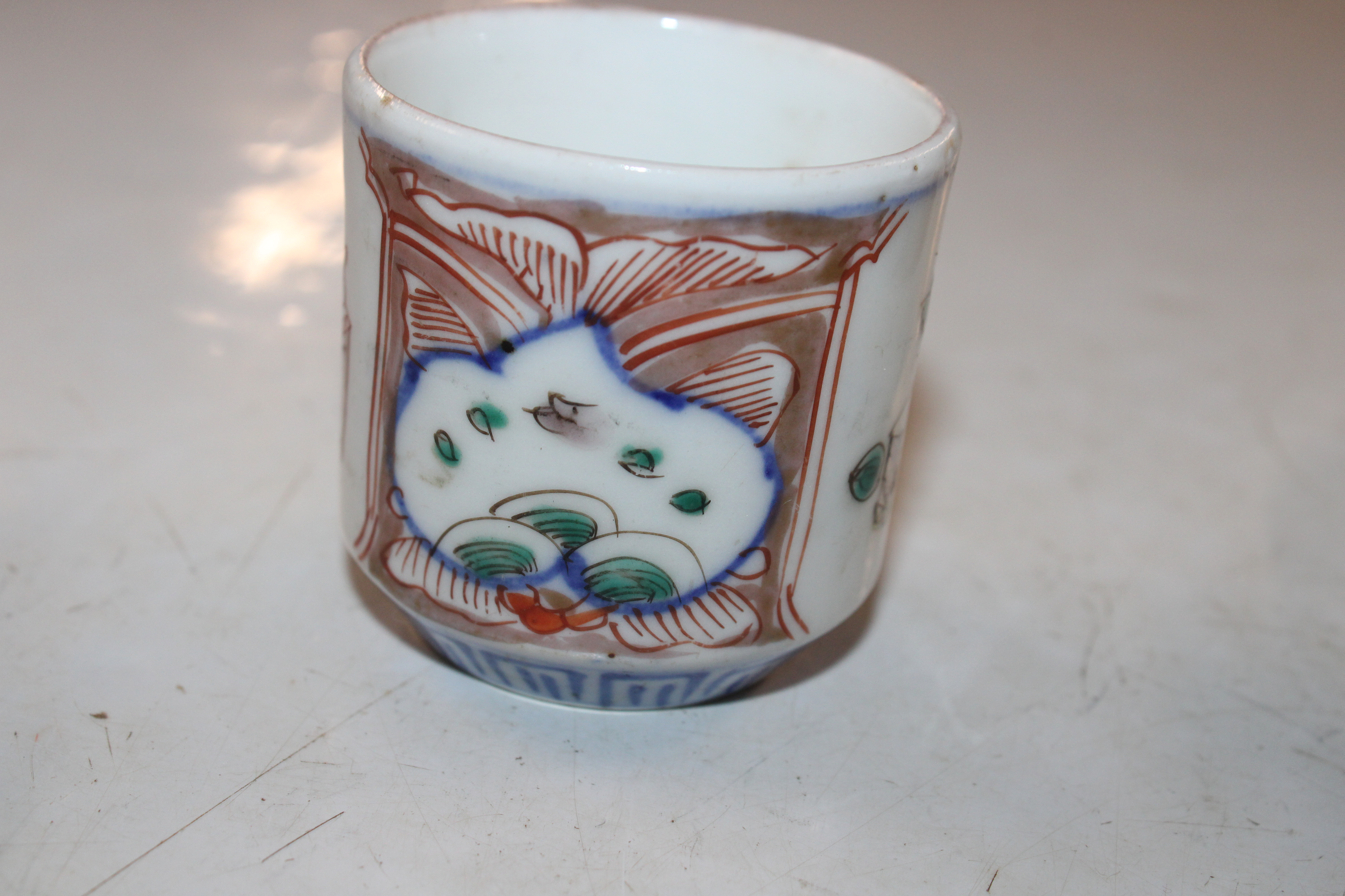 An Oriental blue and white tea bowl having six cha - Image 12 of 24