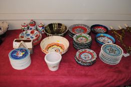 A collection of various continental pottery bright