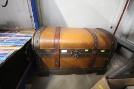 A decorative domed topped trunk