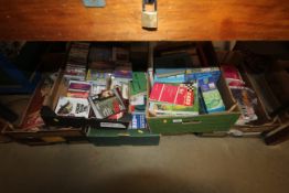 Five boxes containing cassette tape, ordnance surv