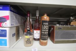 A collection of wine and bottle of Geniever