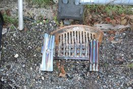 A fire basket and fire grate