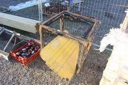 A plastic pavement ramp and a quantity of metal fr