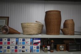 A quantity of basket ware
