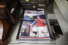 A collection of West Ham football programmes