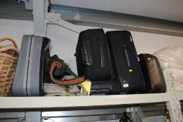 A collection of luggage bags