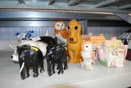 A collection of ornaments to include a Beswick mod