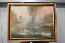 J M Gilbert Junior, oil on canvas, study of a wind