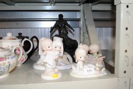 A collection of Jonathan David ornaments and a bro