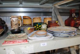 Four T G Green storage jars, various Studio potter