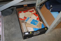 A box of Ordnance Survey maps