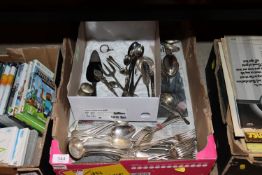 A quantity of various silver plated flatware
