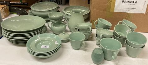 A harlequin set of Wedgwood Celadon and Woods green table ware (40 pieces)(saleroom location: R07)
