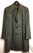 Harrods tailored by Chester Barrie London mans woollen tweed overcoat (we estimate size 44)
