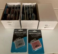 A quantity of Summit red memory card cases - holds SD and micro SD cards (new) (RRP £ 4.