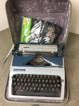 Boots model 42 portable typewriter in case (rust to paper feed) (saleroom location: Y01 floor)
