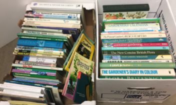 Contents to two boxes - sixty five plus books on gardening (saleroom location: X05 floor)