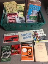 Contents to green crate - forty plus items including 1960s Billiards & Snooker magazines,