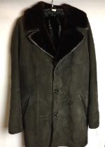 Heatons of Leeds mans dark brown three quarter sheepskin coat (we estimate size 42) (saleroom