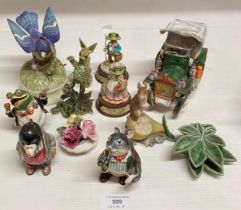 Three animal ornaments from 'Tales of the Riverbank' and a small collection of other animal