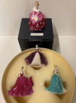 Set of three Coalport Little Ladies figurines including 'Belle of the Ball, 'Shall we Dance',