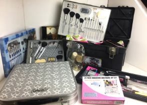 Seven items including 20" tool box containing large quantity of beauty products,