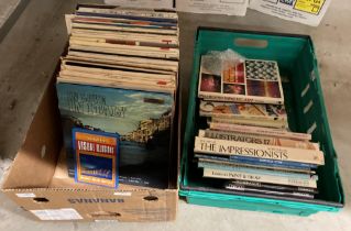 Contents to two trays - books and various LPs (Saleroom location: K13)