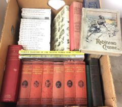 Box containing thirty-eight mainly children's books including Nos 1 to 23 Beatrix Potter books,