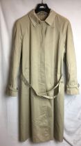 Dannimac ladies beige coat with detachable belt (we estimate size 14) (saleroom location X08 rail)