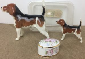 Plastic box containing three items - two Beswick C.H.