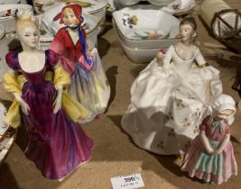 Four Royal Doulton figurines 'Loretta' HN2337, 'Sweet Anne' HN1351,