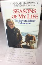 Box containing 'Seasons Of My Life' autobiography by Hannah Hauxwell, Yorkshire Dales farmer,