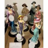 Seven assorted 'The Leonardo Collection' figurines designed by Anne Rowe including Lauren, Jessica,