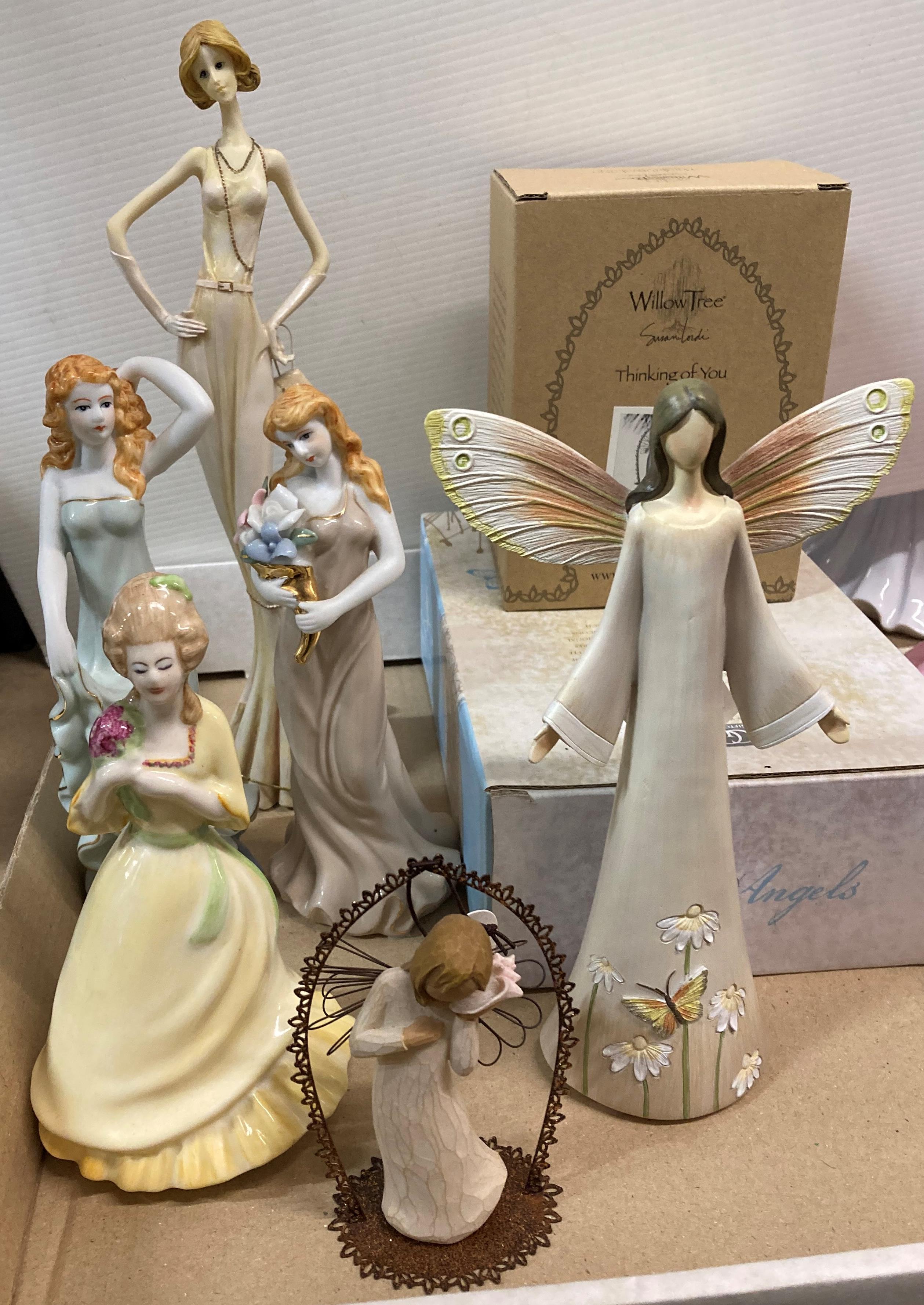 Contents to tray - six assorted figurines by Willow Tree, Butterfly Angels, - Image 2 of 2
