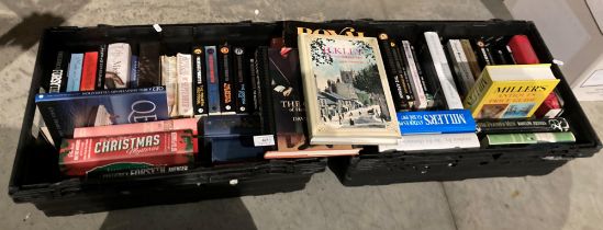 Contents to two crates - fiction and non-fiction books including several novels by Frederick