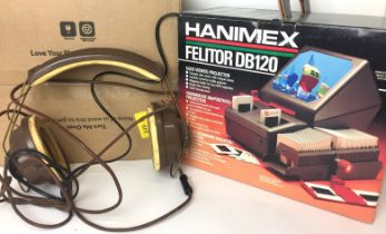 Box containing two items - Hanimex Felitor DB120 slide viewer/projector with box (plug cut off -