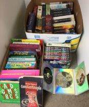Box containing thirty-five items including thirty plus books - Lord of the Rings, Fifty Shades,