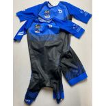2 x Dryworld Arena Games Triathlon Elite Women's Race Suits - Black/Blue - Size M - RRP 260 Euros