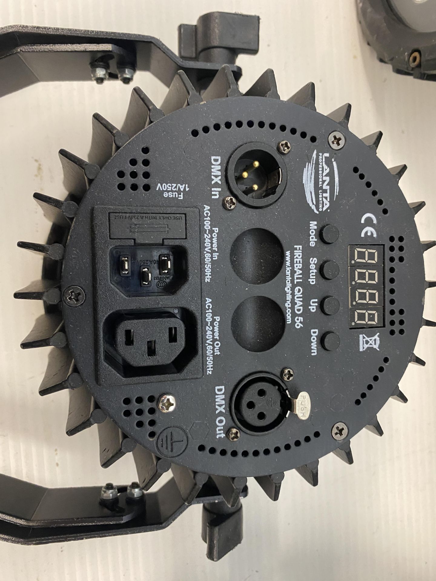 8 x Lanta Professional Lighting Fireball Quad 56 LED lights, LED timer ...