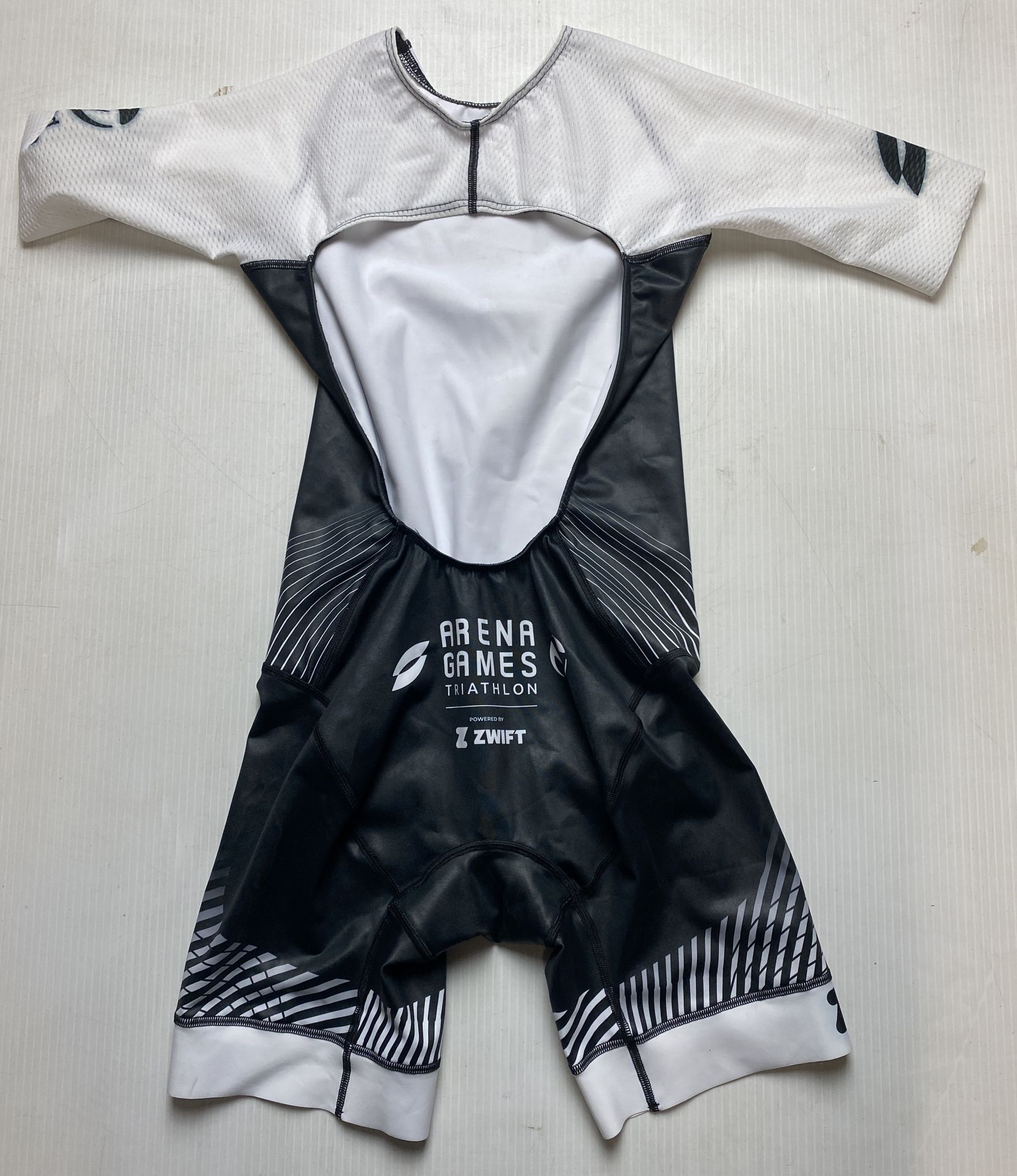 2 x Dryworld Arena Games Triathlon Elite Women's Race Suits - Black/White & Black/Black - Size S - - Image 3 of 3