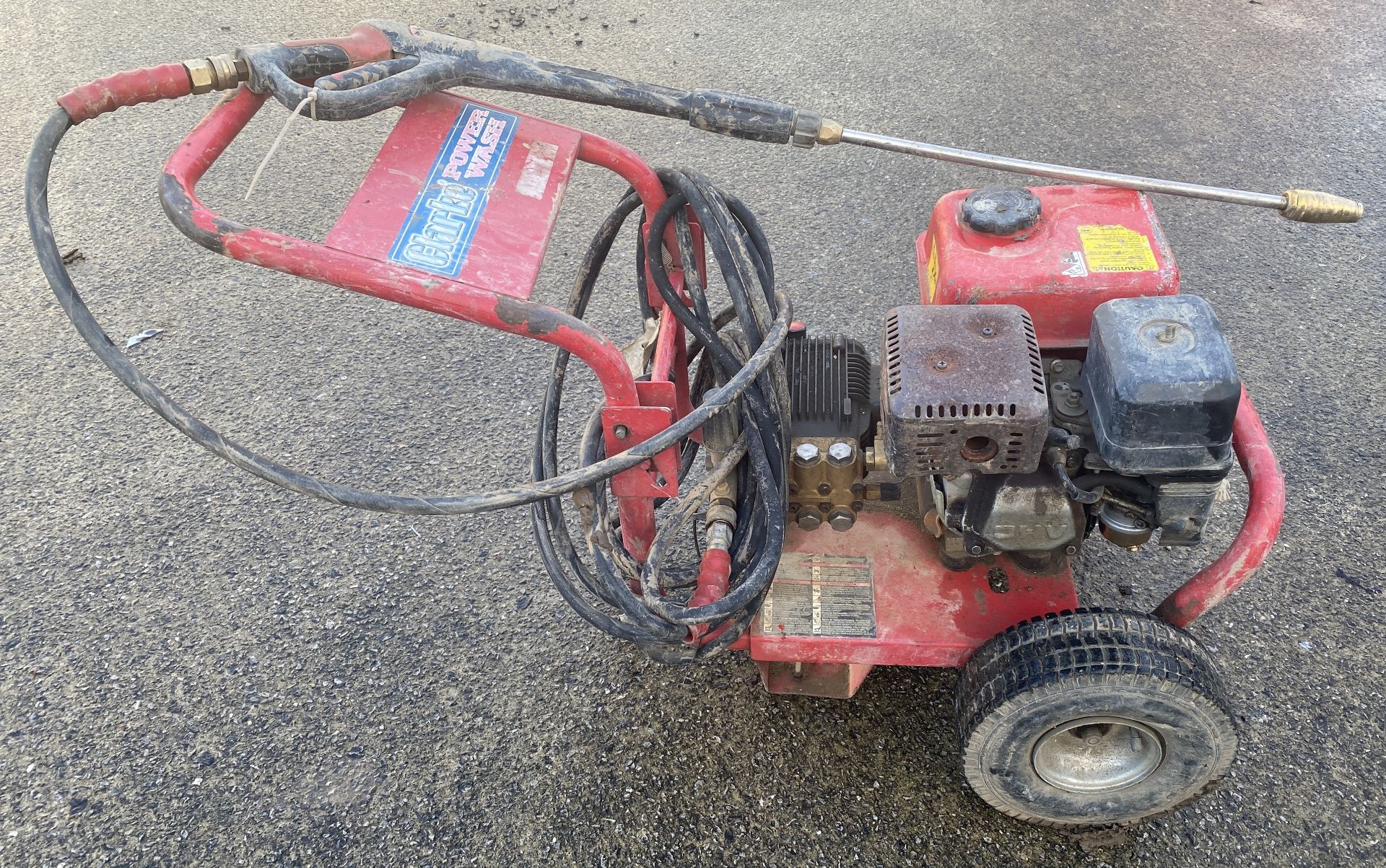 CLARKE PLS195 mobile petrol pressure washer (saleroom location: container 8) Further