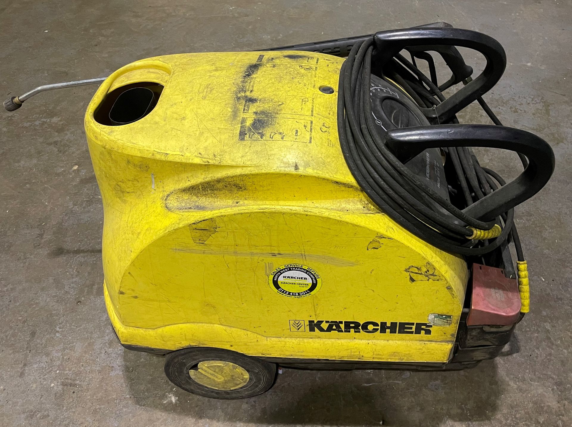 KARCHER HDS 551C DIESEL POWERED HEATED JET WASH INCLUDING LANCE (Please note sold as is)