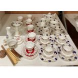 Contents to part of rack - twenty-four PCS of Wellington china tea service,