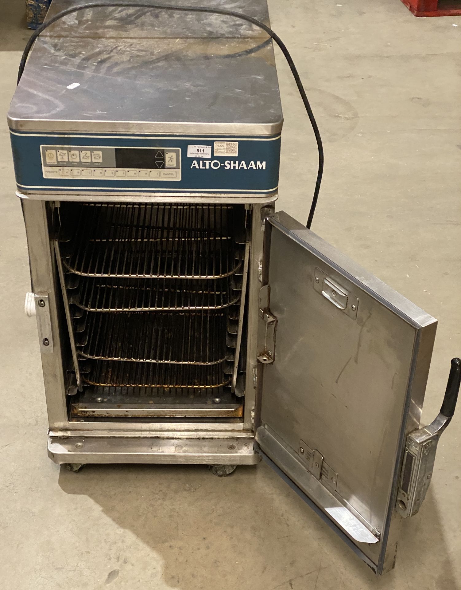 Alto-Shaam model: 500-TH-111 stainless steel Halo Heat mobile electric oven (240v - failed PAT - Image 4 of 5