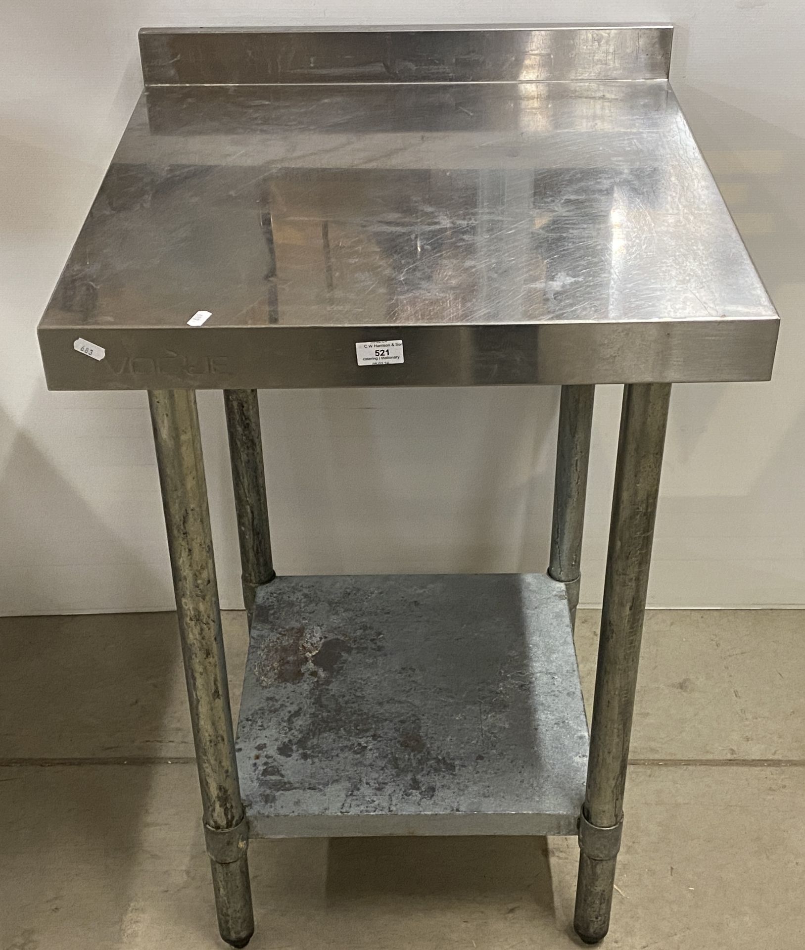 2-tier stainless steel preparation table,