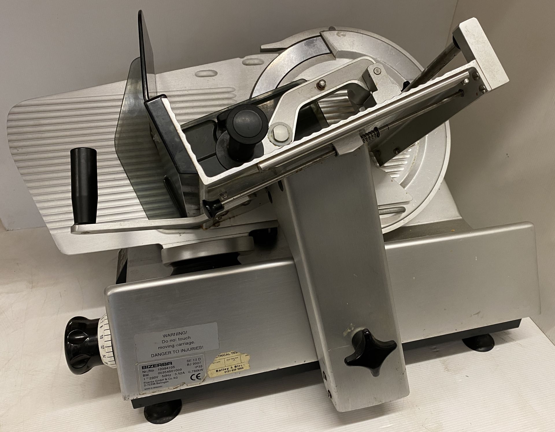 Bizerba SE12D stainless steel electric meat slicer (240v) (saleroom location: T02) - Image 2 of 4