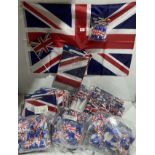 72 x packs of 5 Union Jack flags on sticks,