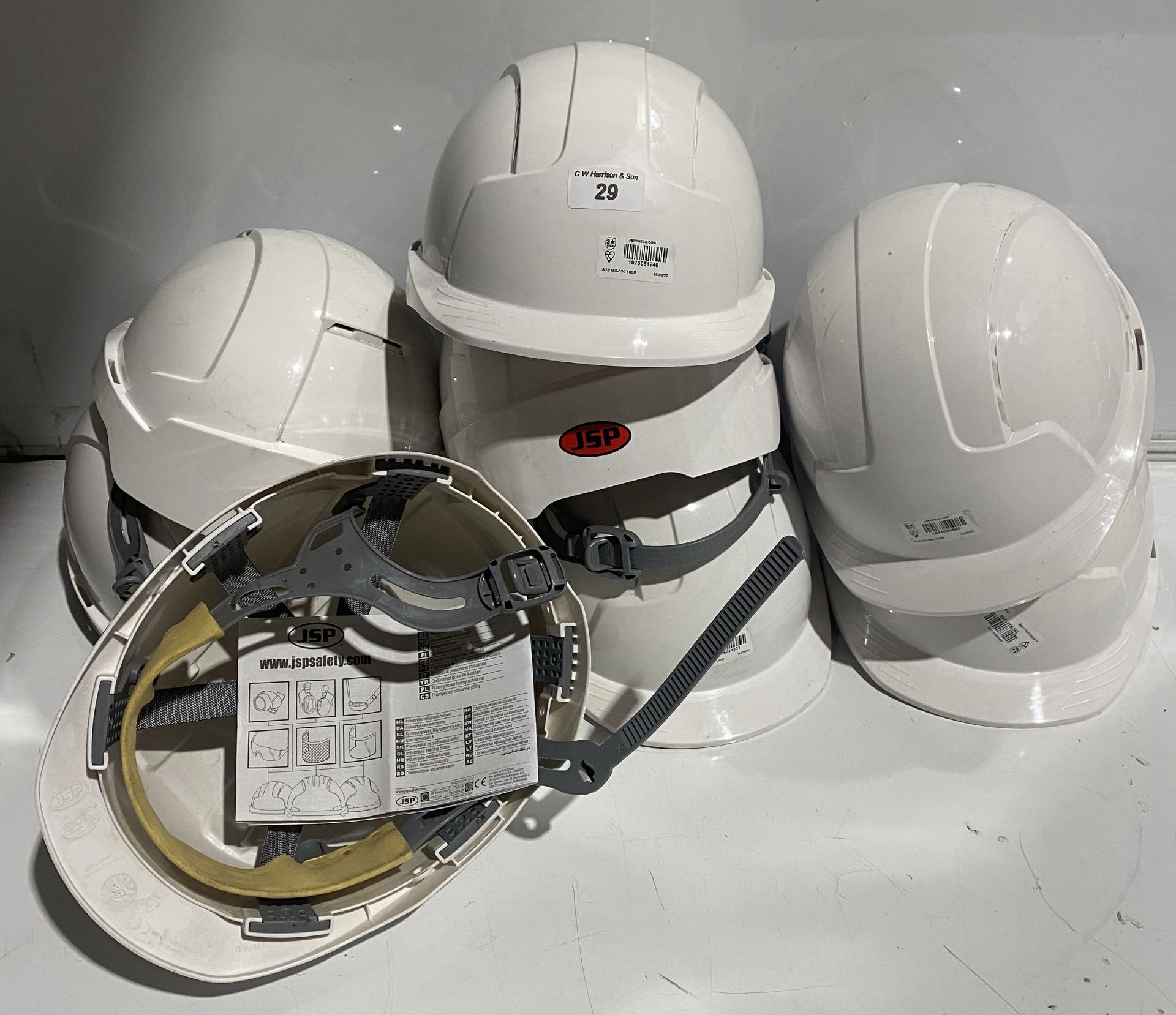 8 x JSP industrial safety helmets (saleroom location: N10)