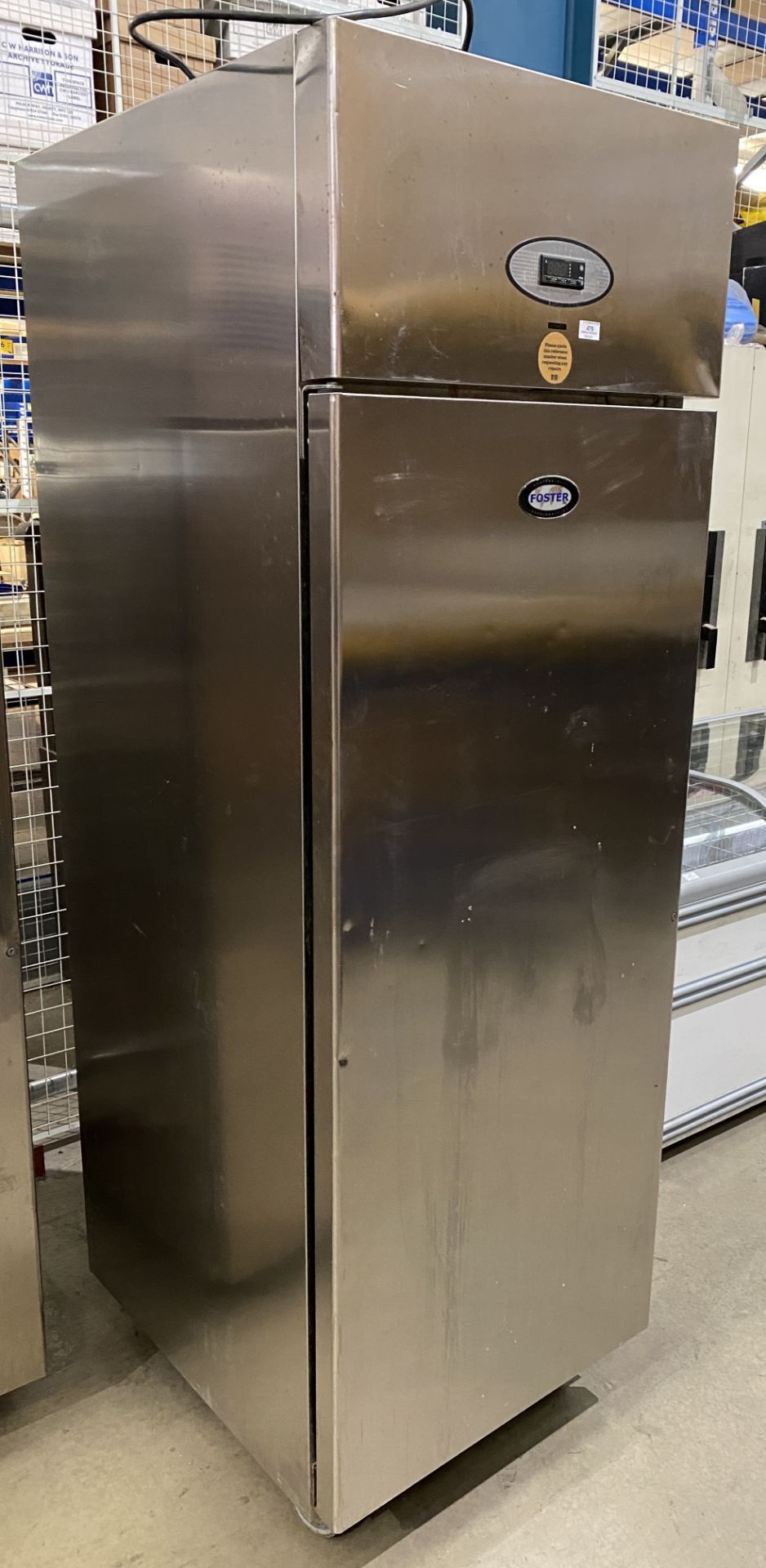 Foster model: PROG600H stainless steel single-door fridge, 200cm high (not run, - Image 2 of 5