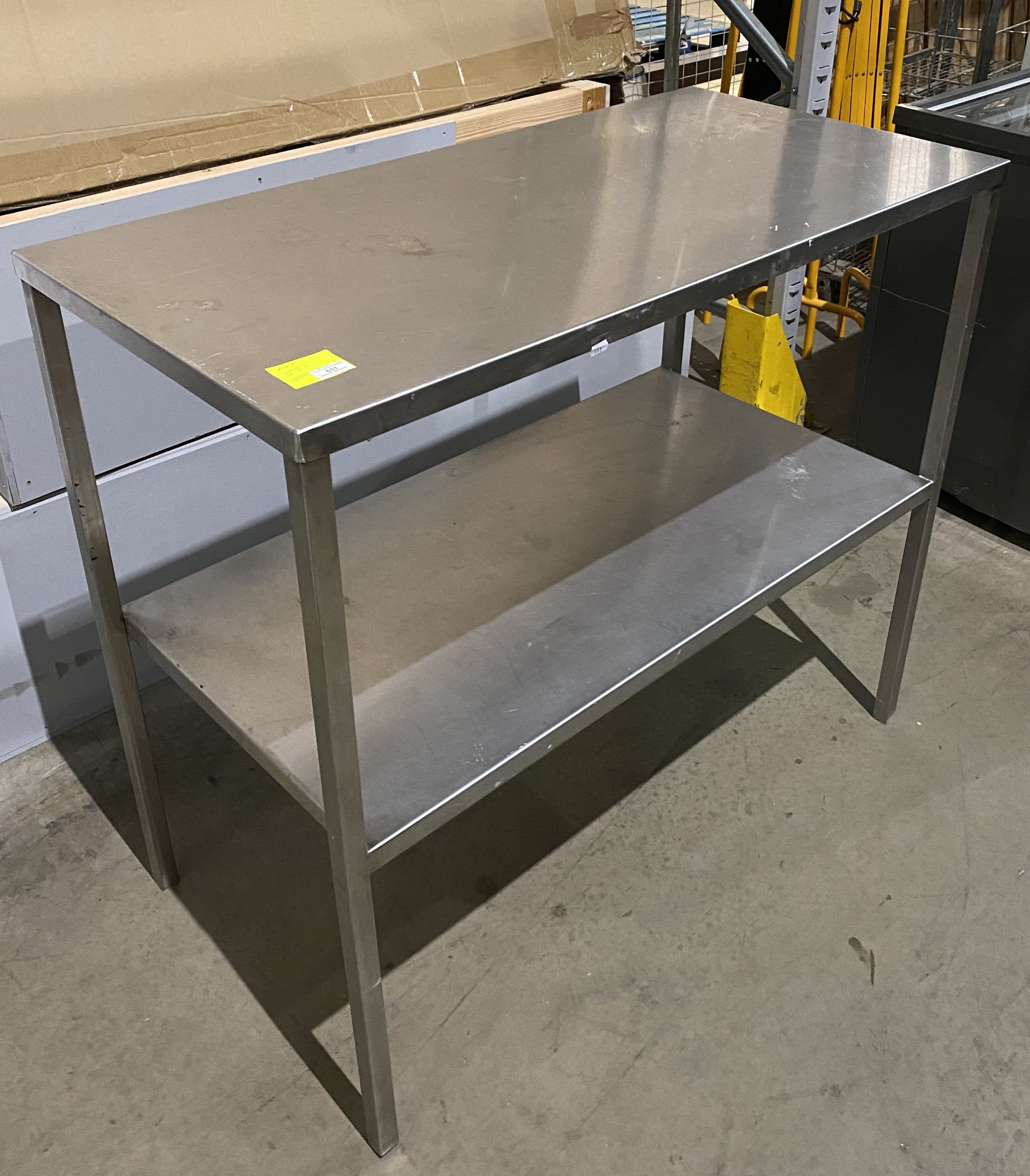 2 tier stainless steel preparation table, - Image 2 of 2